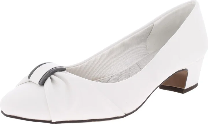 Eloise Womens Faux Leather Dressy Block Heel