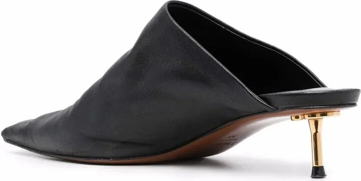 Elongated Square Toe 50mm Mules - Image 3