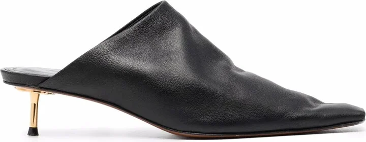 Elongated Square Toe 50mm Mules