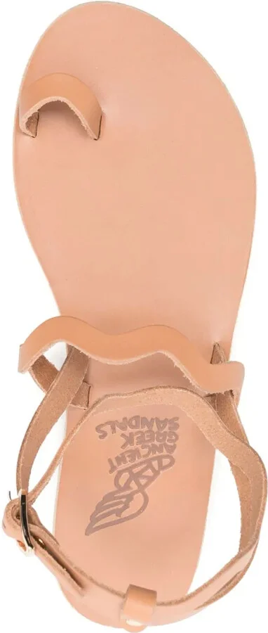 Elounda flat leather sandals - Image 4