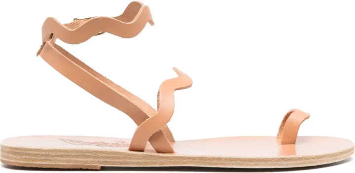 Elounda flat leather sandals