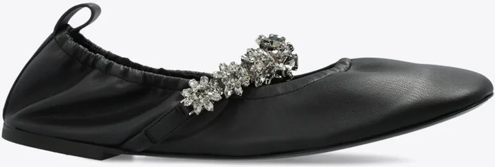 Elsa Crystal Strap Ballet Flats
