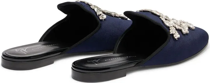Elsa crystal velvet mules - Image 3