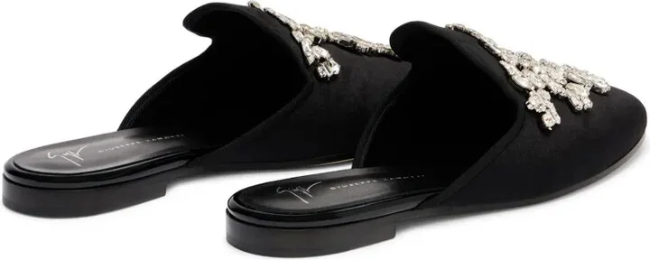 Elsa crystal velvet mules - Image 3