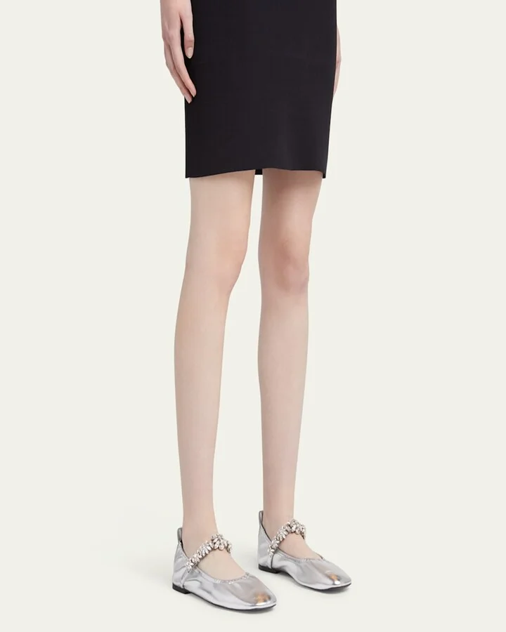 Elsa Metallic Vegan Mary Jane Ballet Flats - Image 3