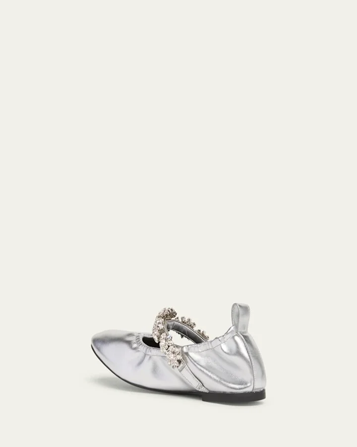 Elsa Metallic Vegan Mary Jane Ballet Flats - Image 4