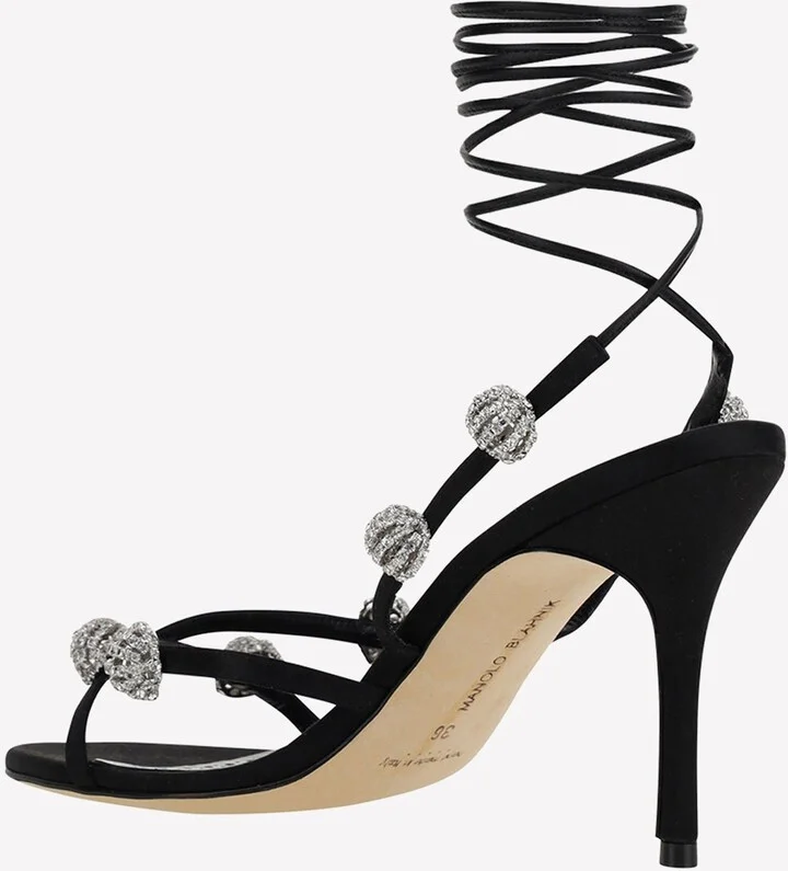 Elsaka 90 Crystal Embellished Sandals - Image 2