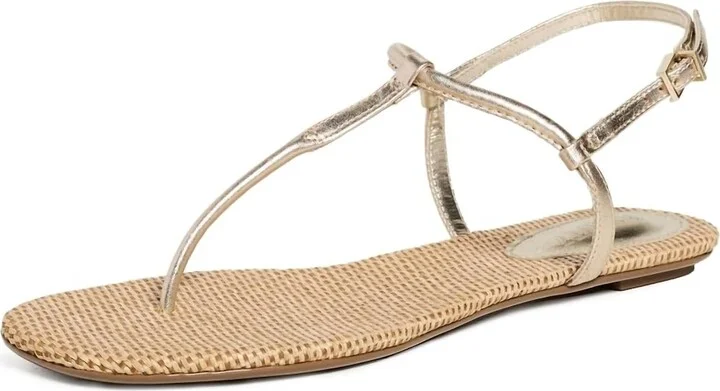 Elsha Flat Sandal In Platina