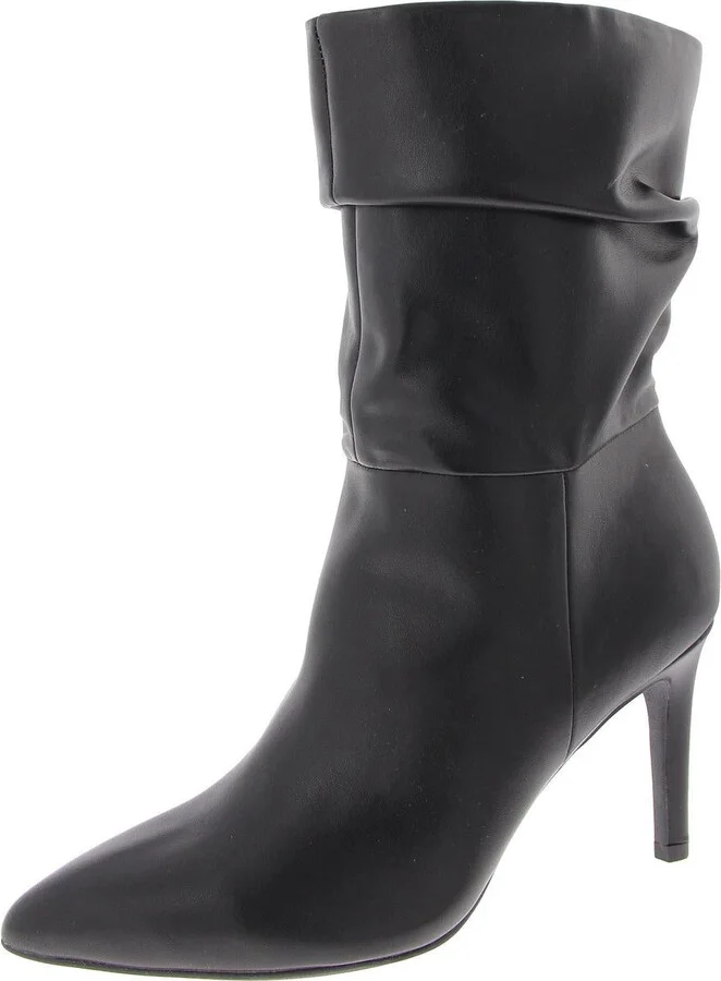 Elston Womens Faux Leather Slouchy Ankle Boots