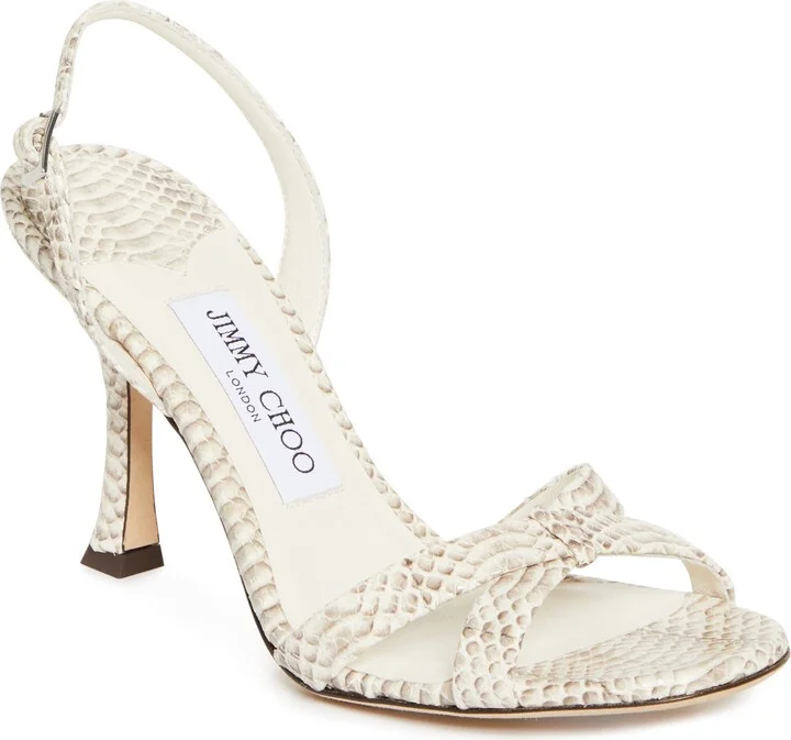 Elsy Snakeskin Embossed Slingback Sandal
