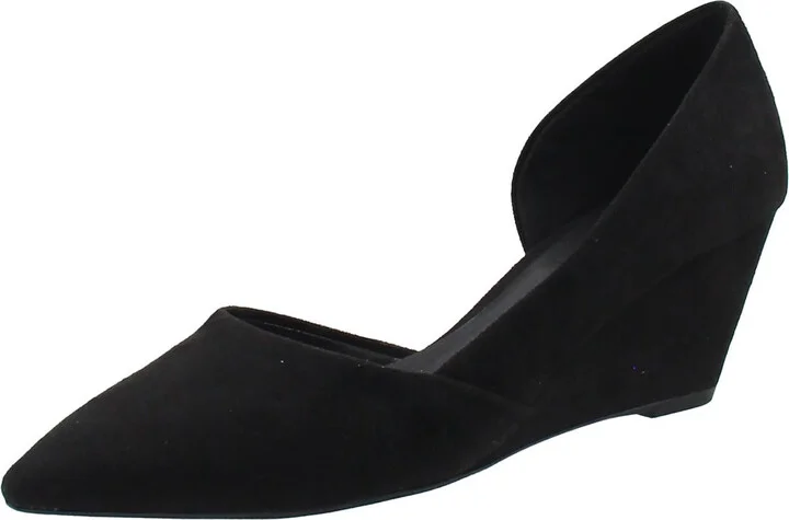 Eltinn Womens Faux Leather Wedge D'Orsay Heels