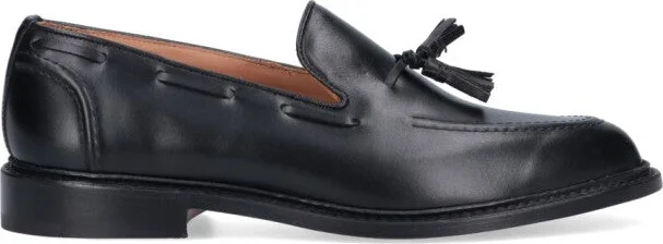 Elton Black Leather Loafers