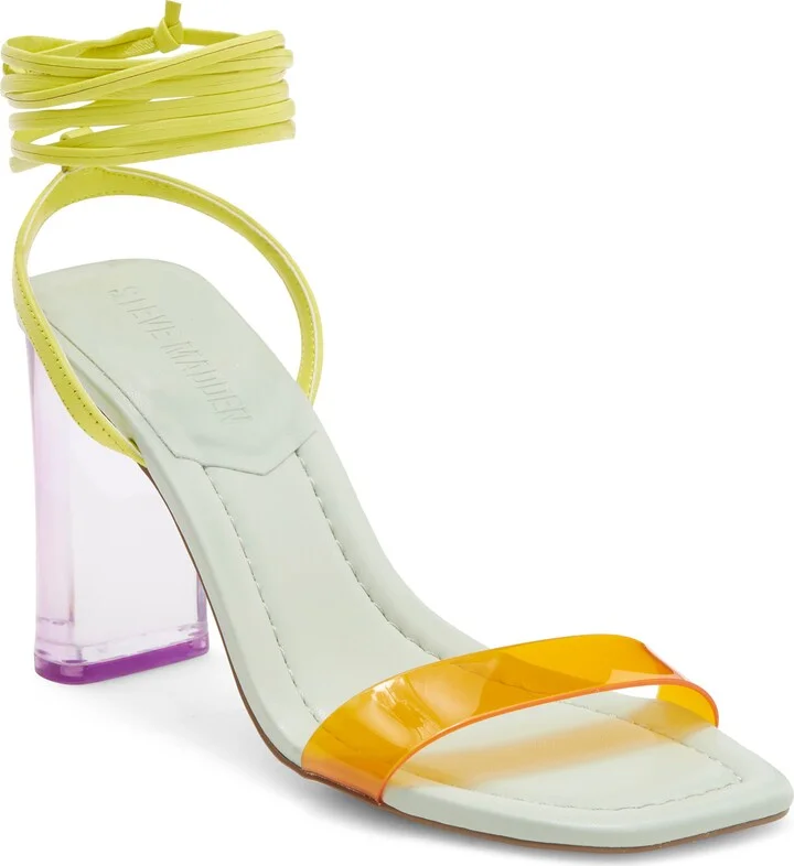 Elvy Ankle Wrap Block Heel Sandal