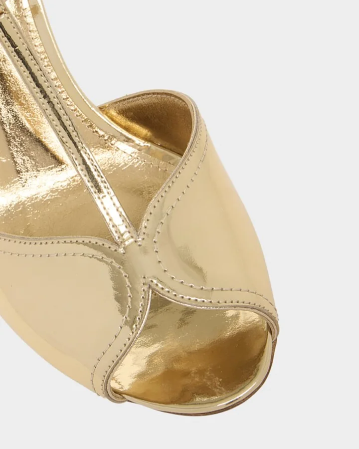 Ely Metallic T-Strap Sandals - Image 2