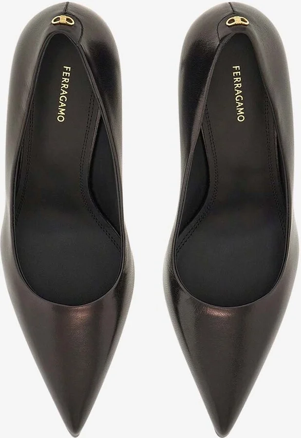 Elydea 70 Pointed Leather Pumps - Image 2