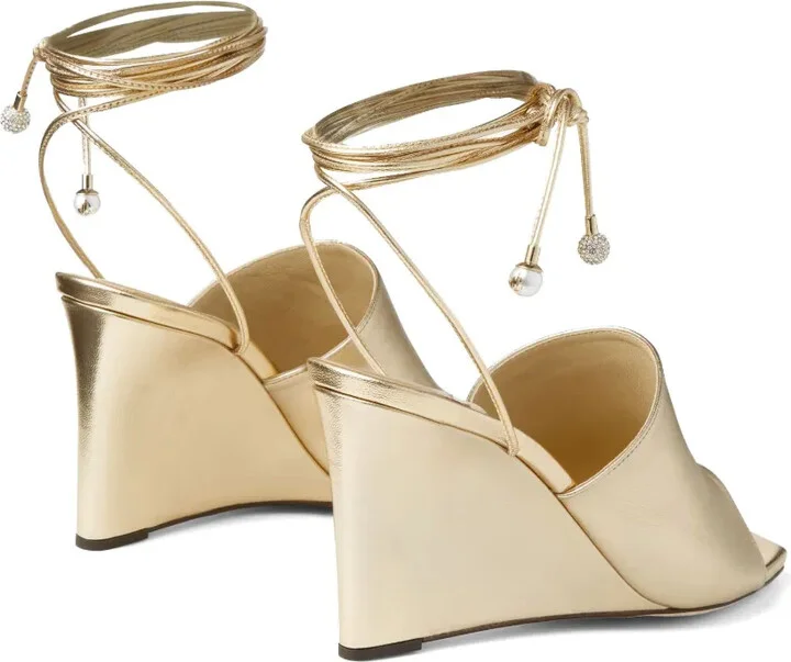 Elyna metallic wedge sandals - Image 3