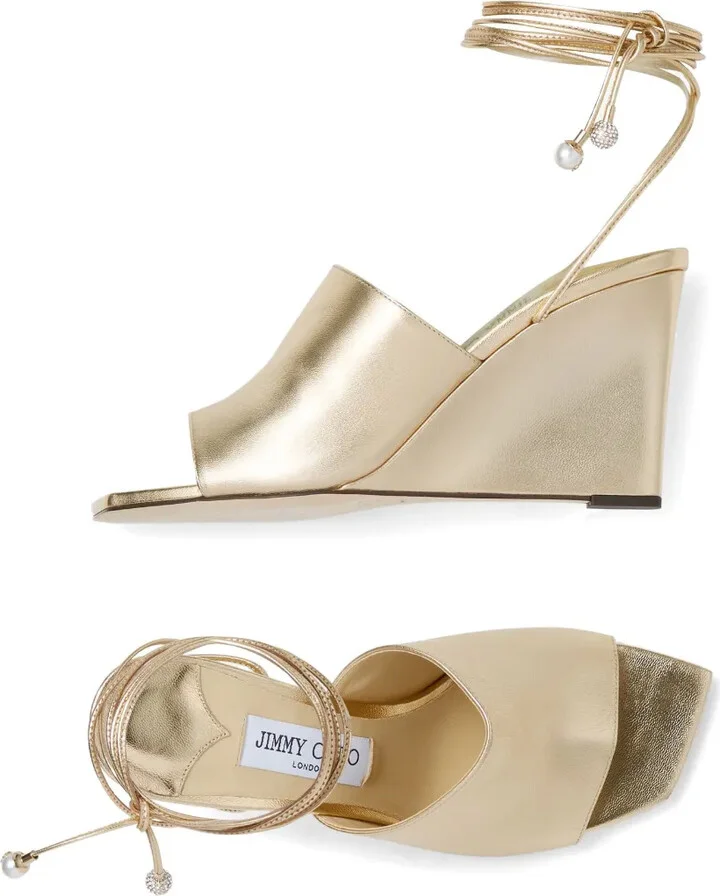 Elyna metallic wedge sandals - Image 4
