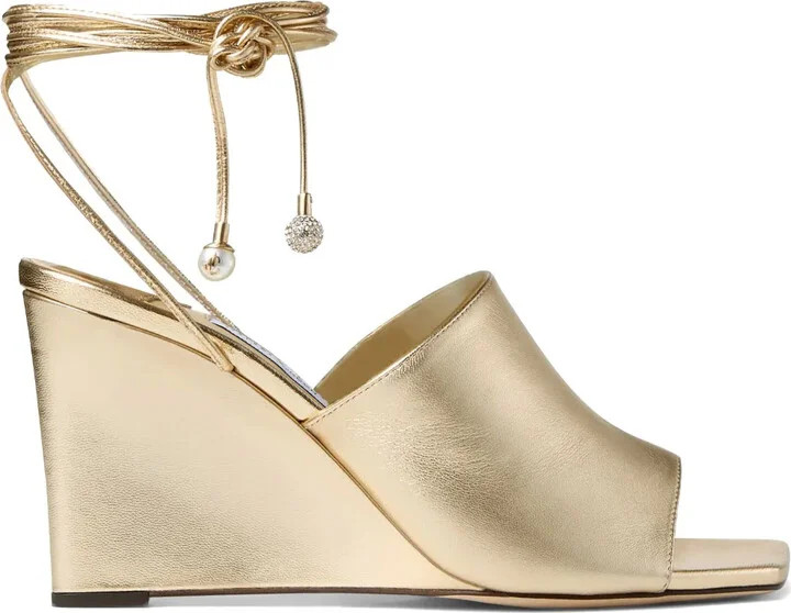 Elyna metallic wedge sandals