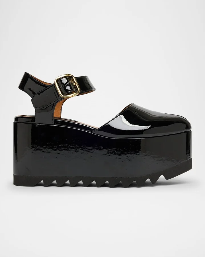 Elyse Patent Platform Pumps