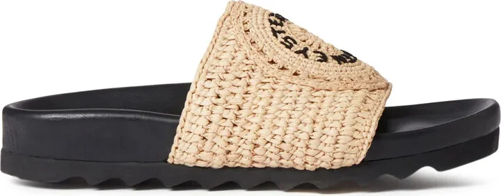 Elyse raffia slides