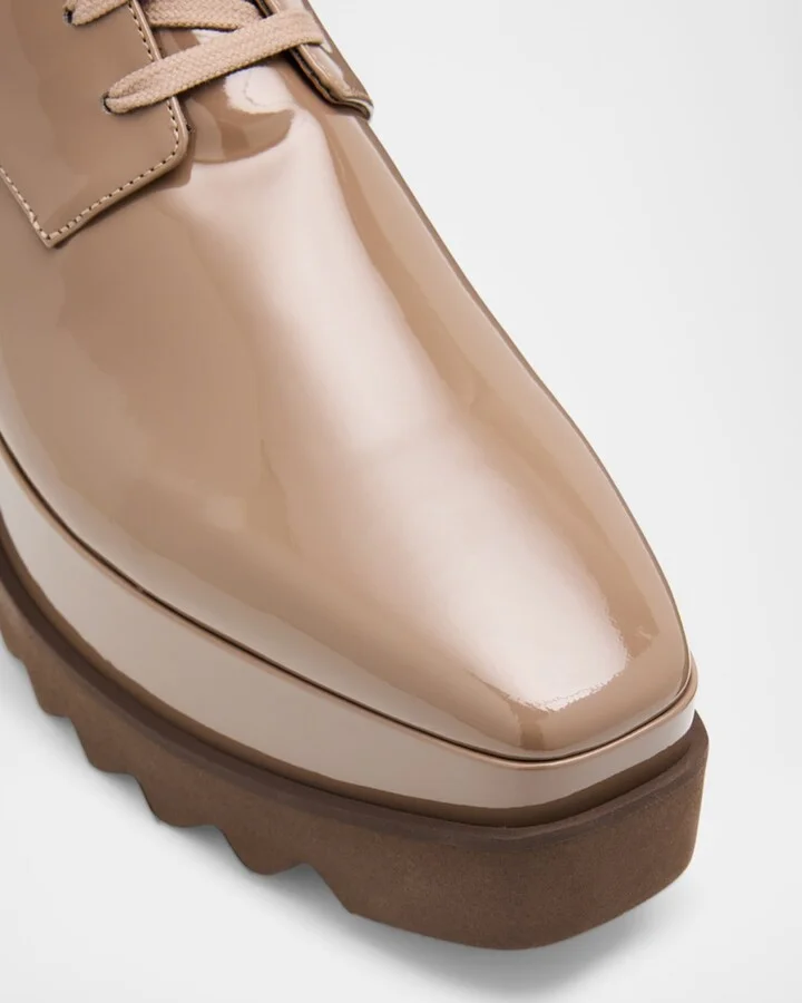 Elyse Shiny Patent Wedge Sneakers - Image 5