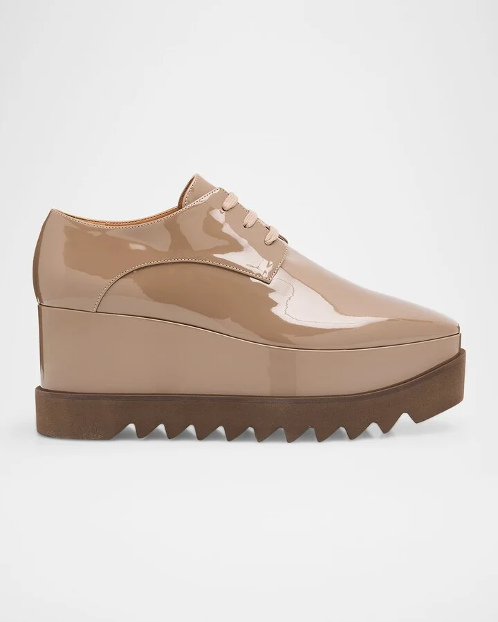 Elyse Shiny Patent Wedge Sneakers