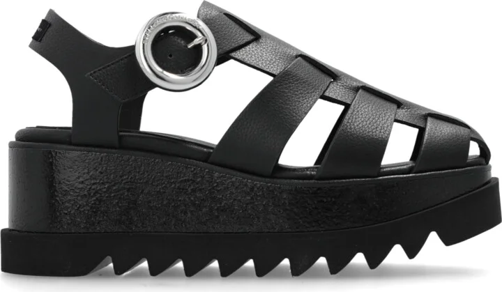 Elyse Wedge Sandals, , - Black