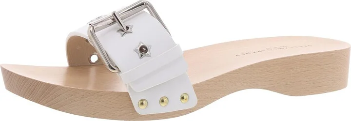 Elyse Womens Buckle Man Made Slide Sandals