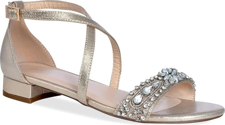 Elyse Womens Open Toe Ankle Strap Heels
