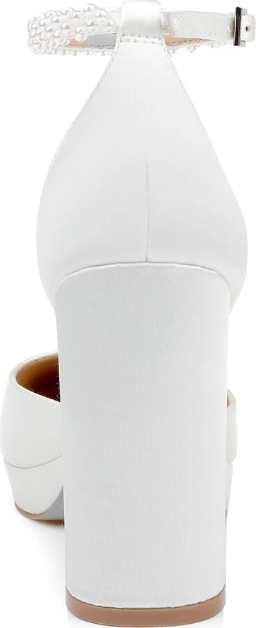 Embellished Ankle Strap Platform Pump - Image 7