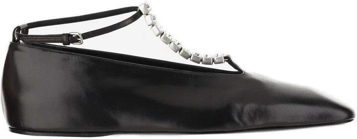 Embellished Ankle Strapped Ballerina Shoes