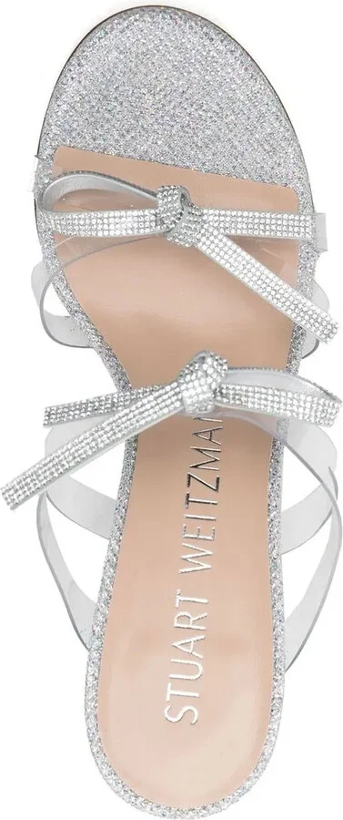 Embellished-Bow Detail 115mm Sandals - Image 4
