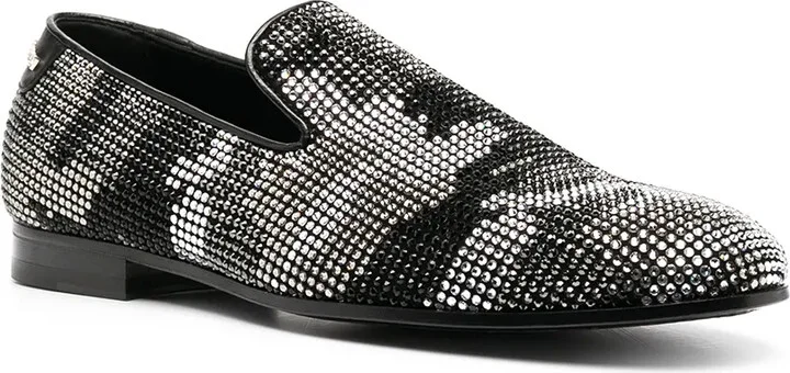 Embellished Camouflage Moccasin Loafers - Image 2