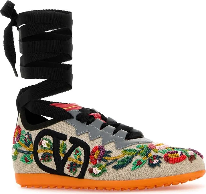 Embellished Canvas Chromathon Sneakers