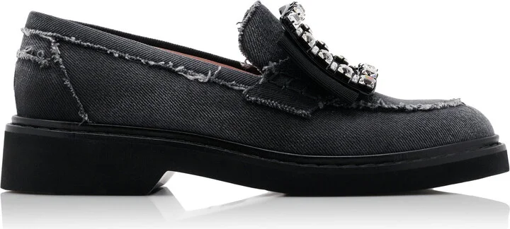 Embellished Denim LoafersVivier