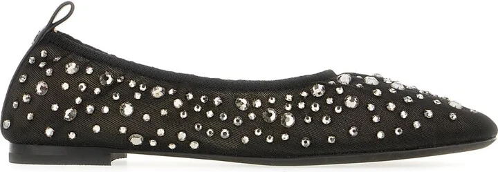 Embellished Fabric Ballerinas