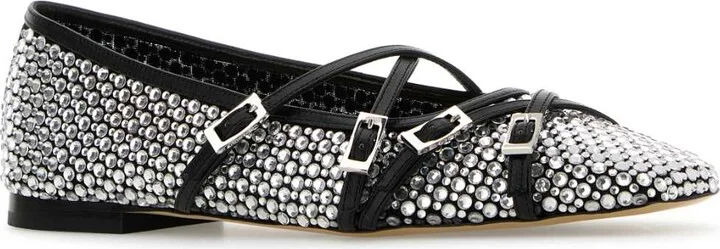 Embellished Fabric Ballerinas