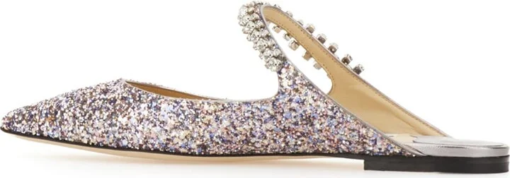 Embellished Fabric Bing Flat Ballerinas - Image 3