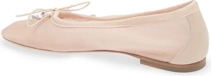 Embellished Flower Mesh Ballerina Flat - Image 2