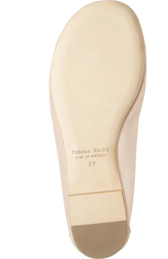 Embellished Flower Mesh Ballerina Flat - Image 6