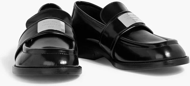 Embellished glossed-leather loafers - Image 2