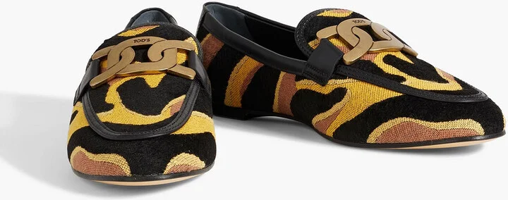 Embellished jacquard loafers - Image 2