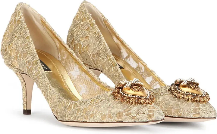 Embellished Lace Pumps - Image 2