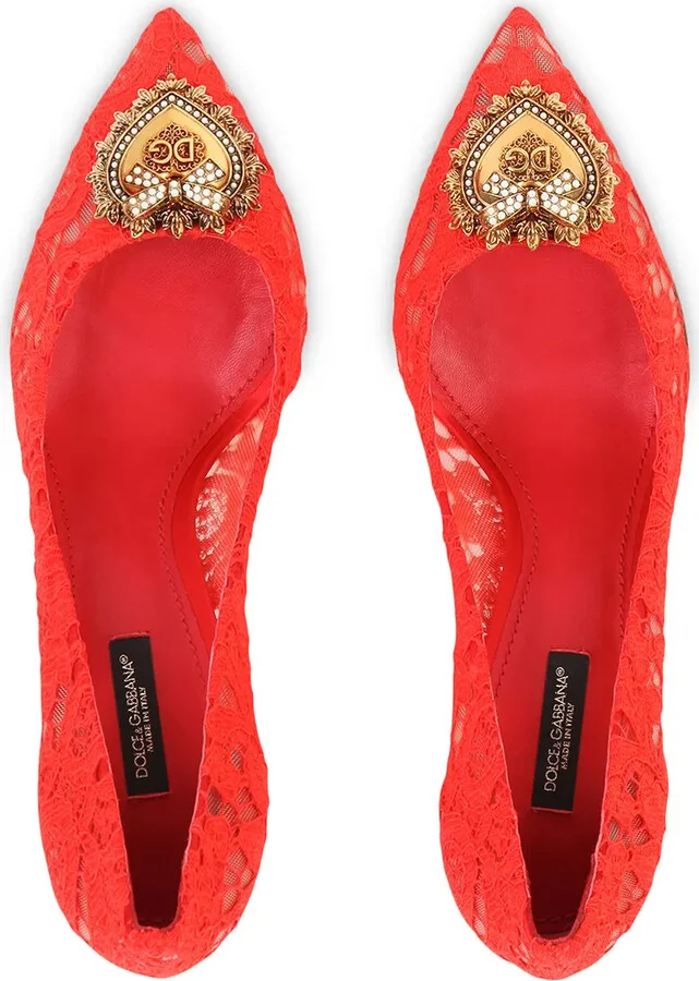Embellished Lace Pumps - Image 4