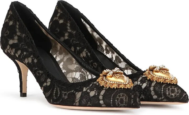 Embellished Lace Pumps - Image 2