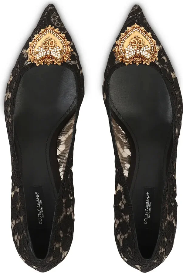 Embellished Lace Pumps - Image 4