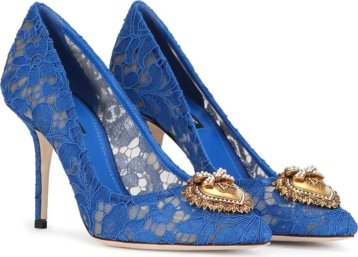 Embellished Lace Pumps - Image 2
