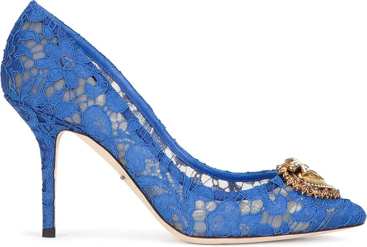 Embellished Lace Pumps