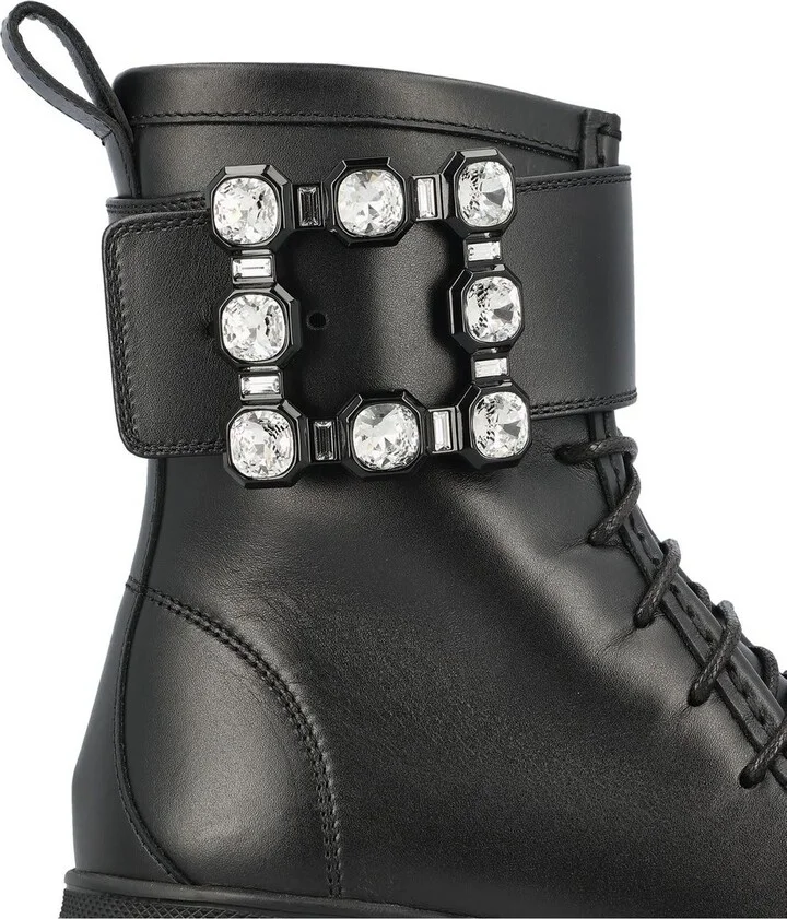Embellished Lace-up Boots - Image 4