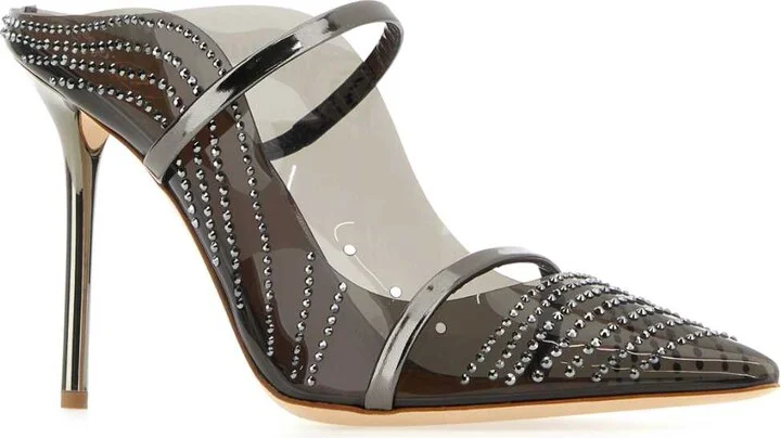 Embellished Leather And Rubber Maureen Mules - Image 2